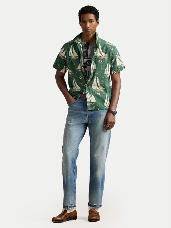 Polo Ralph Lauren Polo Ralph Lauren Marškiniai 710971217001 Žalia Classic Fit