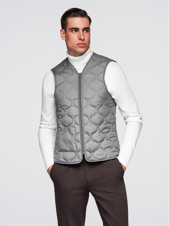 Ombre Ombre Płaszcz OM-COWC-0135 Czarny Regular Fit