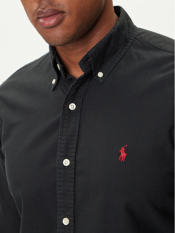 Polo Ralph Lauren Polo Ralph Lauren Πουκάμισο Bsr 710772290 Μαύρο Custom Fit