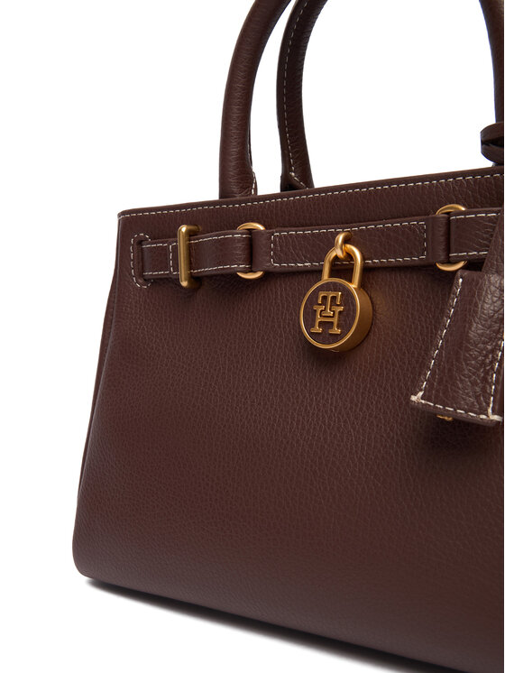 Tommy Hilfiger Tommy Hilfiger Kabelka American Icon Mini Tote Leather AW0AW17926 Hnedá