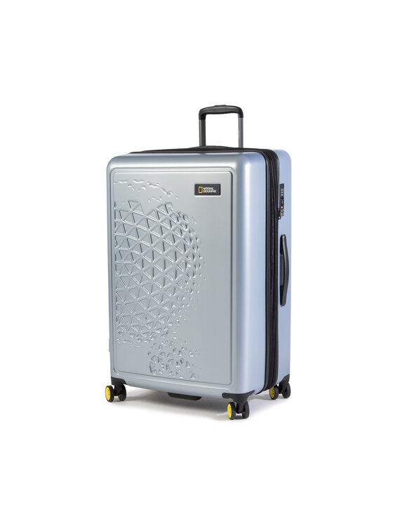 National Geographic Didelis Kietas Lagaminas Globe N162HA.71.23 Sidabrinė