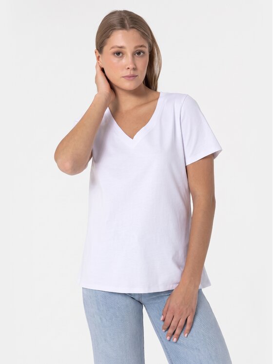 BASICLO BASICLO T-Shirt BSL-005-01 Biały Regular Fit