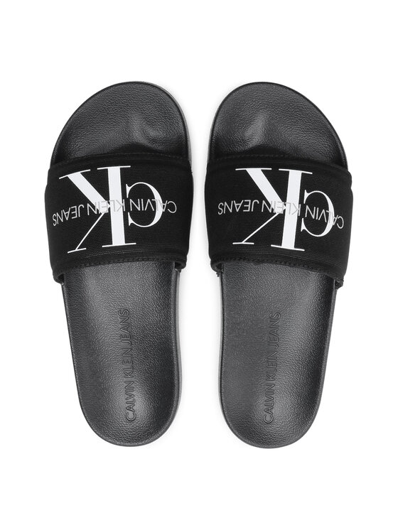 Calvin Klein Jeans Calvin Klein Jeans Natikači Slide Monogram Co YM0YM00061 Črna