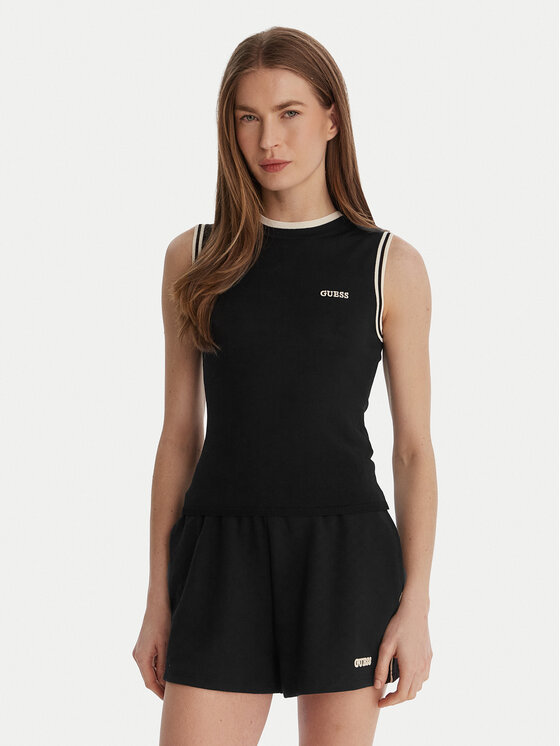 Guess Top V6GR02 Z0723 Czarny Regular Fit