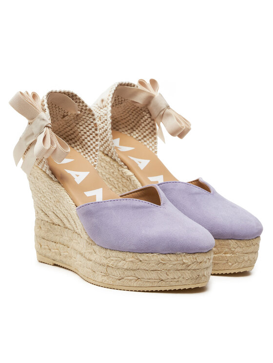 Manebi Manebi Espadryle Hamptons Heart-Shaped Wedge Espadrilles W 1.3 WH Fioletowy
