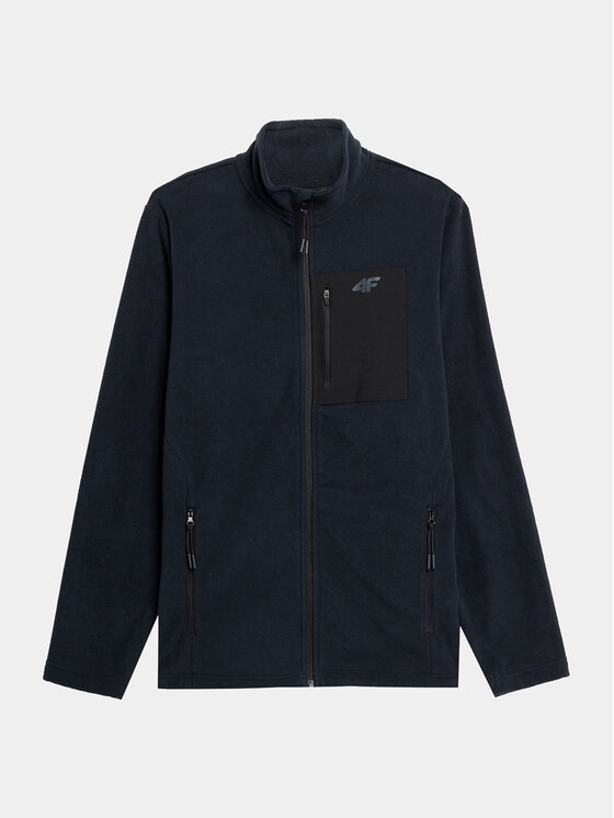 4F 4F Felpa di pile 4FAW23TFLEM123 Blu Regular Fit