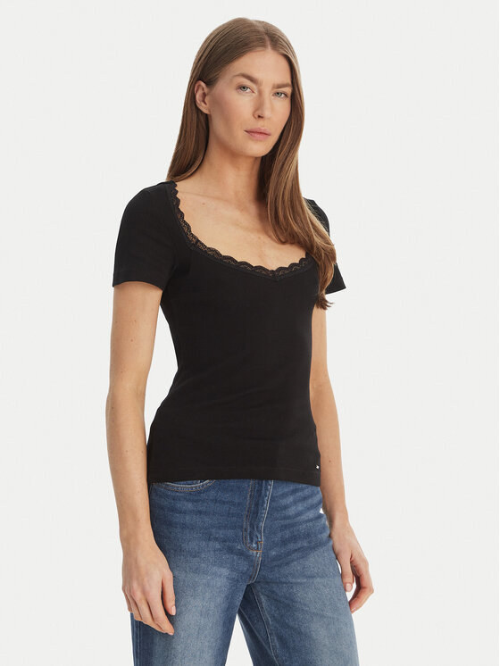 Morgan Morgan Majica 261-DAMOUR Crna Slim Fit