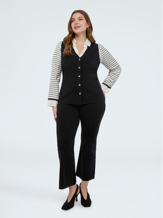 Fiorella Rubino Fiorella Rubino Pantaloni di tessuto P626L002327N033 Nero Flare Fit