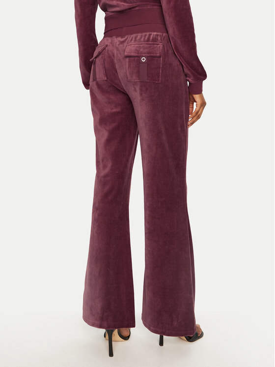 Juicy Couture Juicy Couture Spodnie dresowe Caisa JCSEBJ008 Bordowy Slim Fit