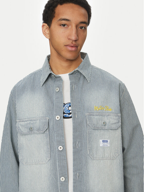 HUGO HUGO Koszula jeansowa Ebolt 50539045 Niebieski Oversize