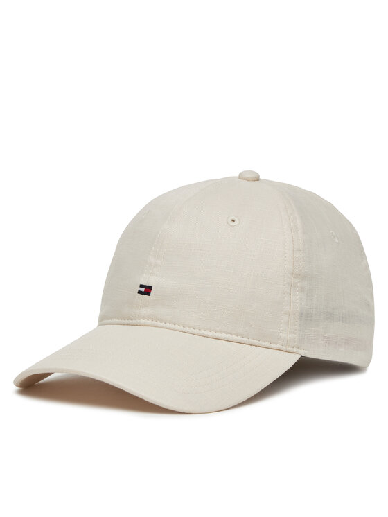 Tommy Hilfiger Šiltovka Essential Flag Linen Cap AW0AW17130 Écru