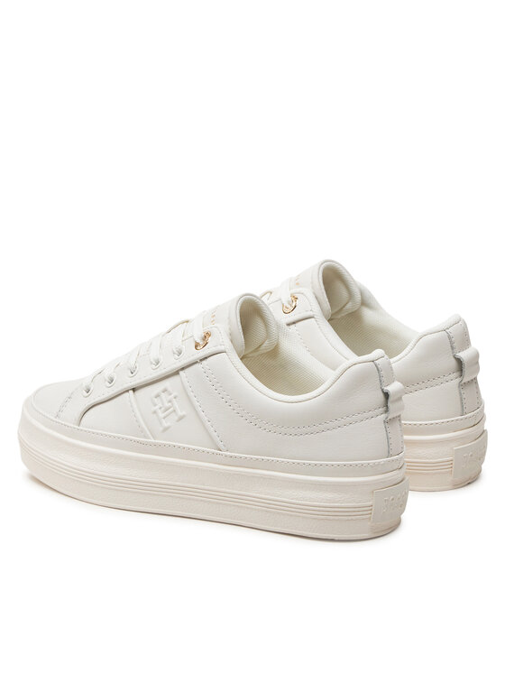 Tommy Hilfiger Tommy Hilfiger Superge Essential Vulc Sneaker Monogram FW0FW07945 Écru