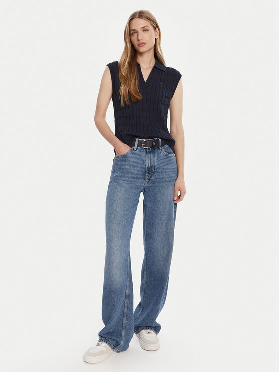 Tommy Hilfiger Tommy Hilfiger Džemper WW0WW45655 Tamnoplava Regular Fit