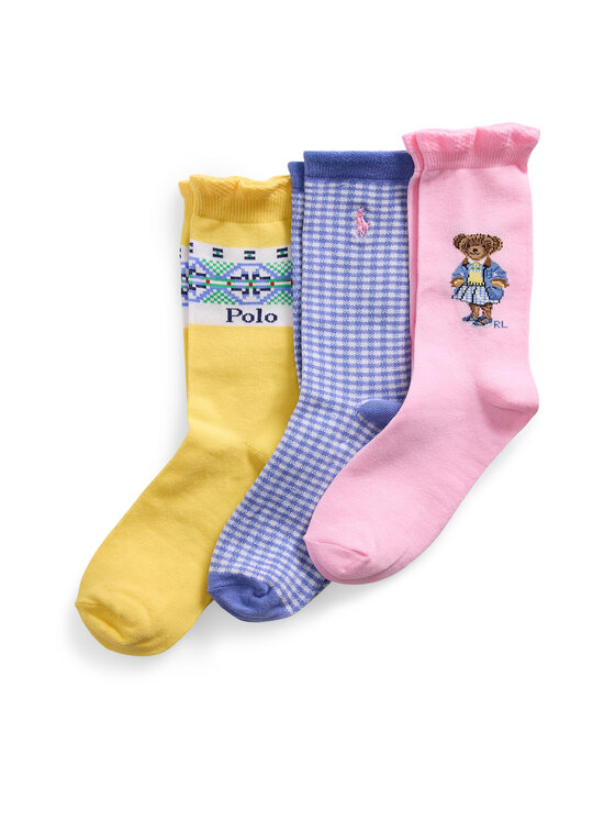 Set de 3 perechi de șosete lungi pentru copii Polo Ralph Lauren 448969099001 Colorat