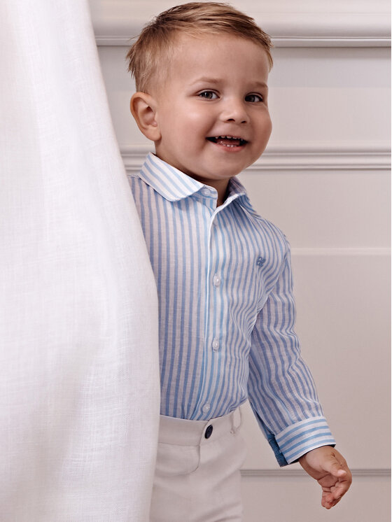 Abel & Lula Abel & Lula Set cămașă și șorturi din material textil 05252 Alb Regular Fit