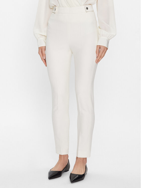 BOSS Boss Pantaloni di tessuto 50495683 Écru Regular Fit