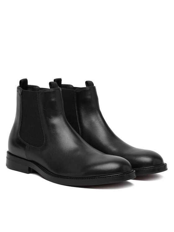 BOSS BOSS Kotníková obuv s elastickým prvkem Dressletic 50549658 Černá