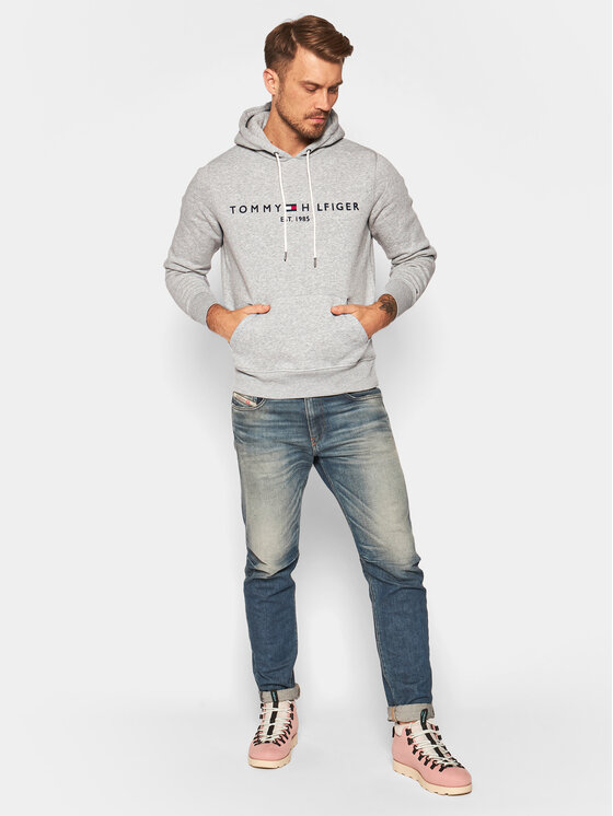 Tommy Hilfiger Tommy Hilfiger Bluza Core Logo MW0MW10752 Szary Regular Fit