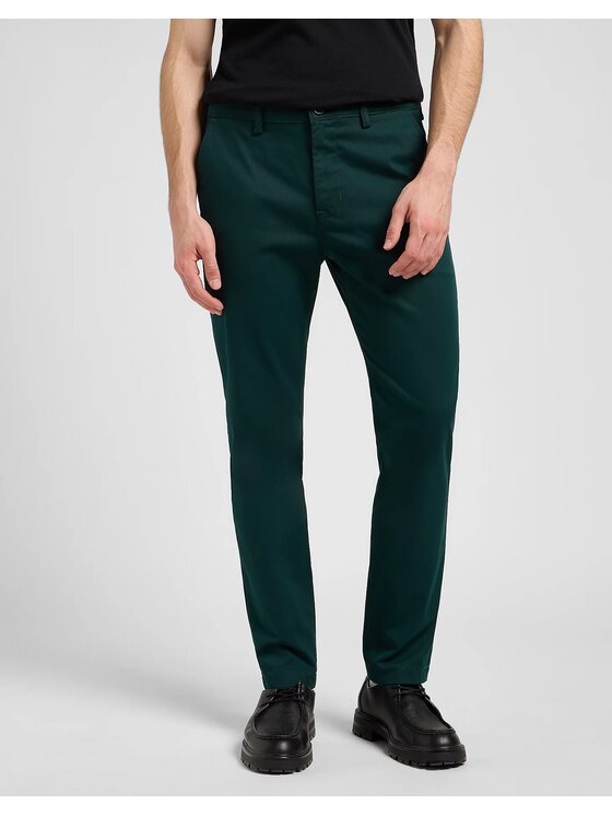 Lee Lee Chinosy CHINO SLIM Zielony Slim Fit