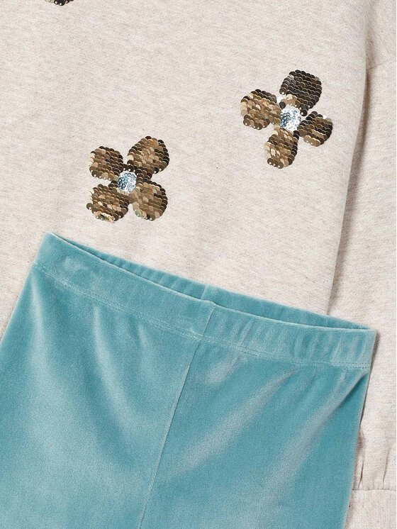 Mayoral Mayoral Set majica dugih rukava i leggins 4706 Zelena Regular Fit