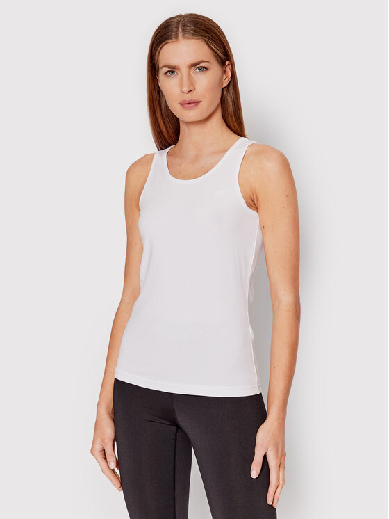 4F 4F Top H4L22-TSD351 Valge Regular Fit