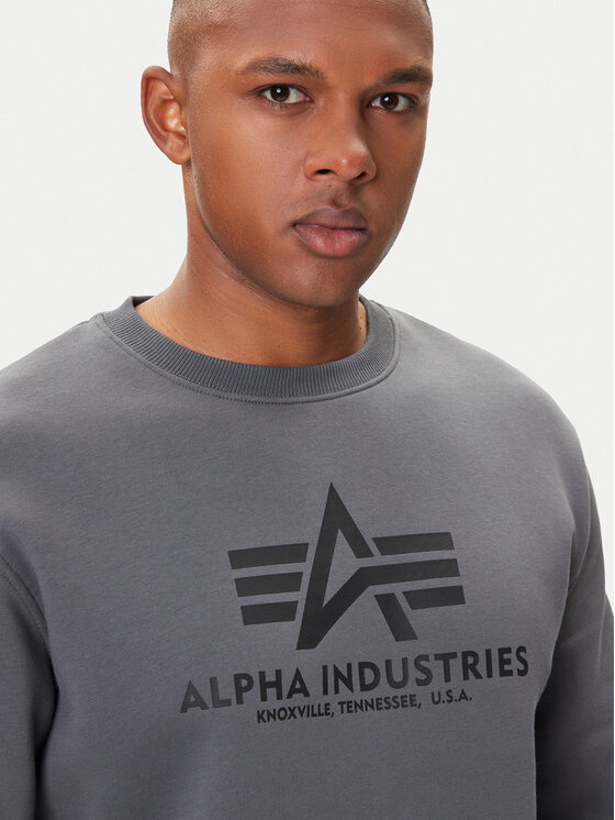 Alpha Industries Alpha Industries Bluză Basic 178302 Gri Regular Fit