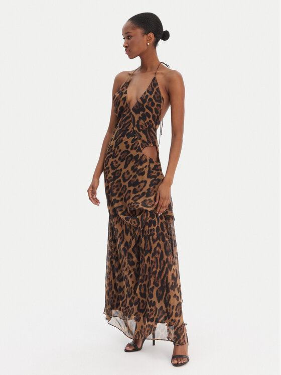 Bardot Bardot Koktejlové šaty Cyrel 59760DB1 Hnědá Regular Fit