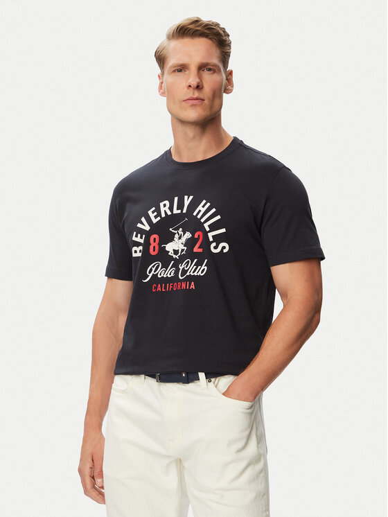 Beverly Hills Polo Club Beverly Hills Polo Club Marškinėliai P-SS26M-TS1290NVY Tamsiai mėlyna Regular Fit