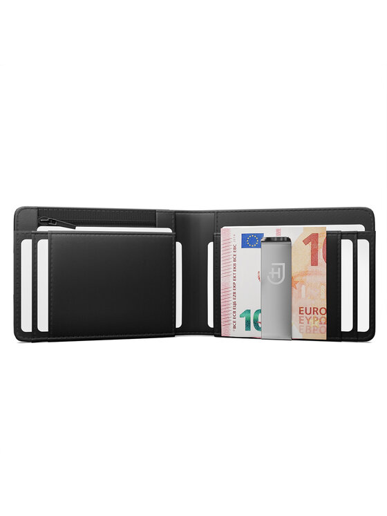 James Hawk James Hawk Mały Portfel Męski Męski skórzany portfel slim z RFID Szary