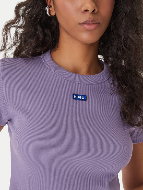 HUGO HUGO T-shirt Baby 50510749 Ljubičasta Slim Fit