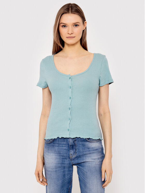 Brave Soul Bluza LTS-544ZELLY Modra Slim Fit