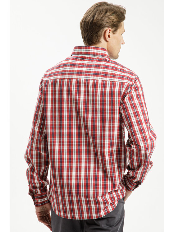 Cross Jeans Cross Jeans Koszula 35567-007 Czerwony Regular Fit