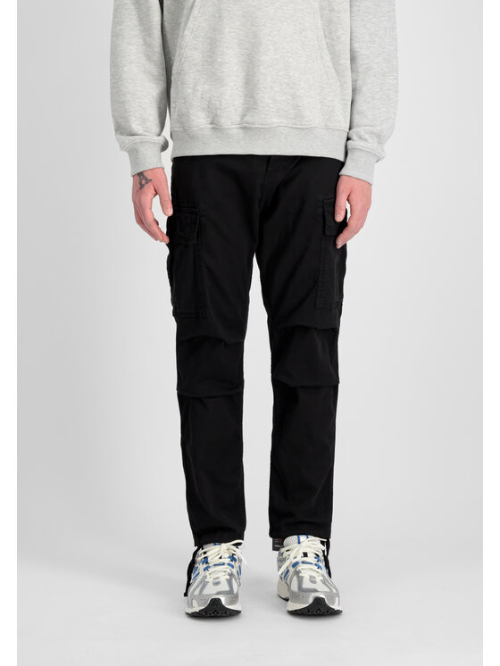 Alpha Industries Alpha Industries Kalhoty z materiálu 188202 Černá Straight Leg