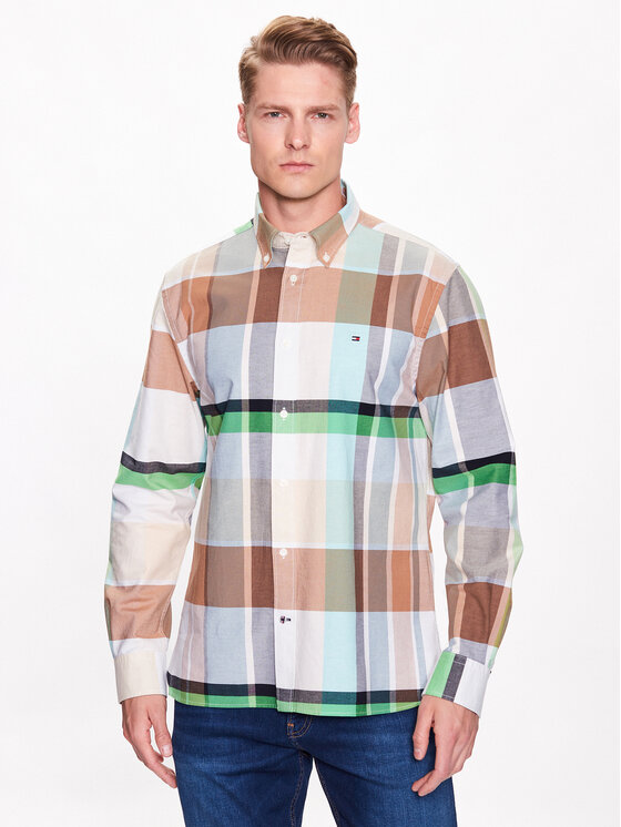 Tommy Hilfiger Tommy Hilfiger Särk Oxford Tartan MW0MW30667 Värviline Regular Fit