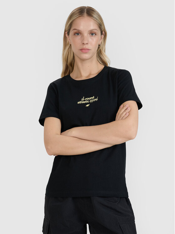4F 4F T-Shirt MIDSHOP TEXTILE Czarny Regular Fit