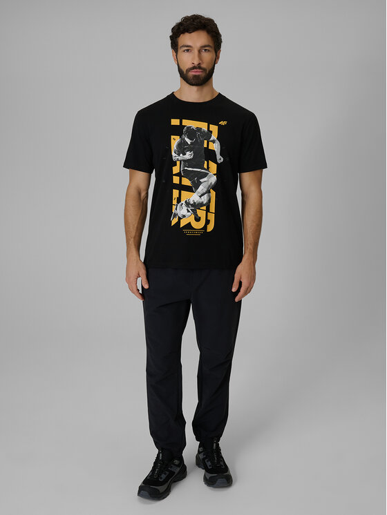 4F 4F T-Shirt casual Czarny Regular Fit