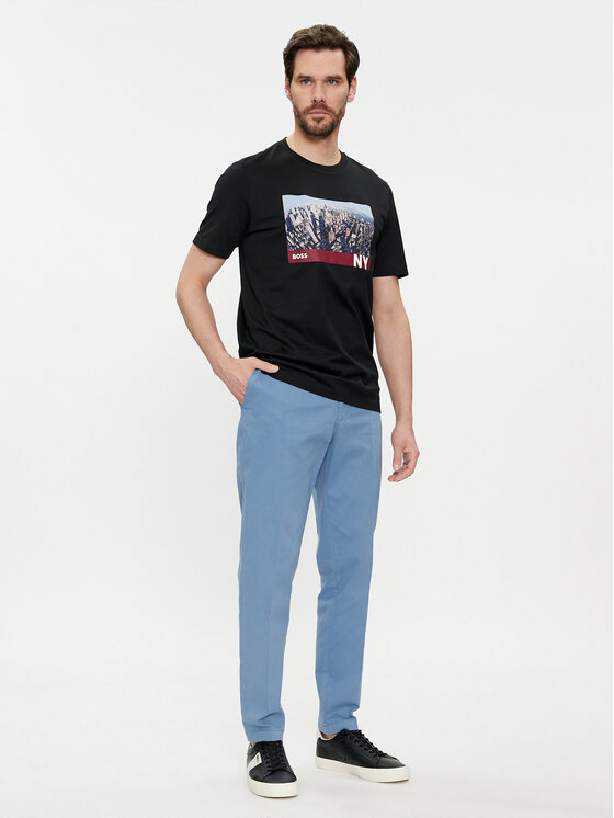 BOSS Boss Chinosy Kane-L 50497787 Niebieski Regular Fit