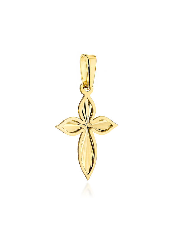 Fugart Fugart Kolczyki krzyżyk diamentowany FUG6-Z00654-585 Złoty