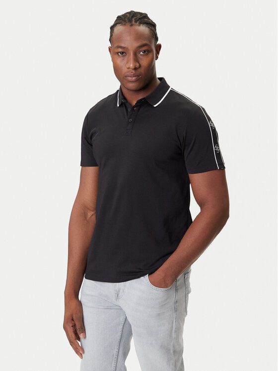 Guess Guess Polo M4YP40 KARS0 Czarny Regular Fit