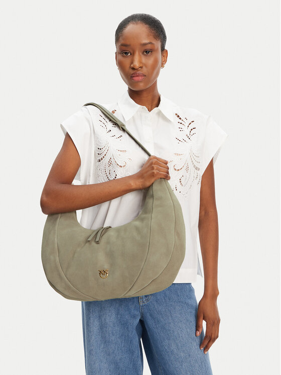 PINKO PINKO Geantă Slouchy Hobo Big PE 25 PLTT 104295 A29N Gri