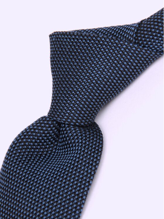 ELSNER ELSNER Krawat JEDWAB GRENADYNA GARZA FINA A1402 Granatowy