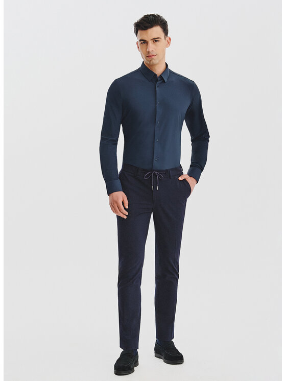 Pako Lorente Pako Lorente Koszula P25WF-1X-048 Granatowy Slim Fit