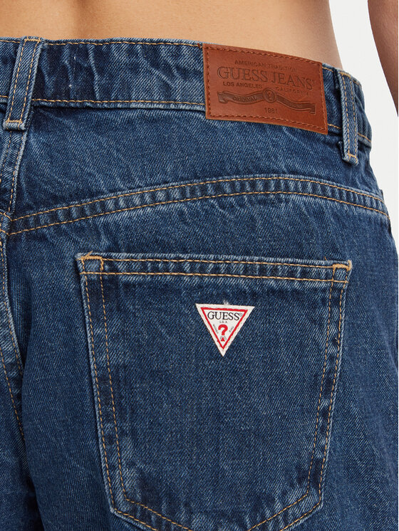 Guess Jeans Guess Jeans Pantaloni scurți de blugi W5GD0S D5O12 Bleumarin Regular Fit