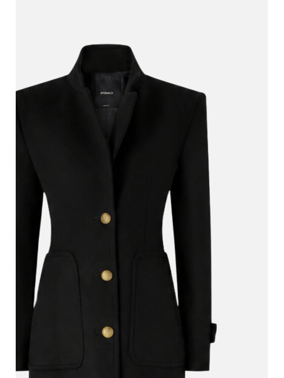 PINKO PINKO Zimní kabát Verici Cappoto Černá Tailored Fit