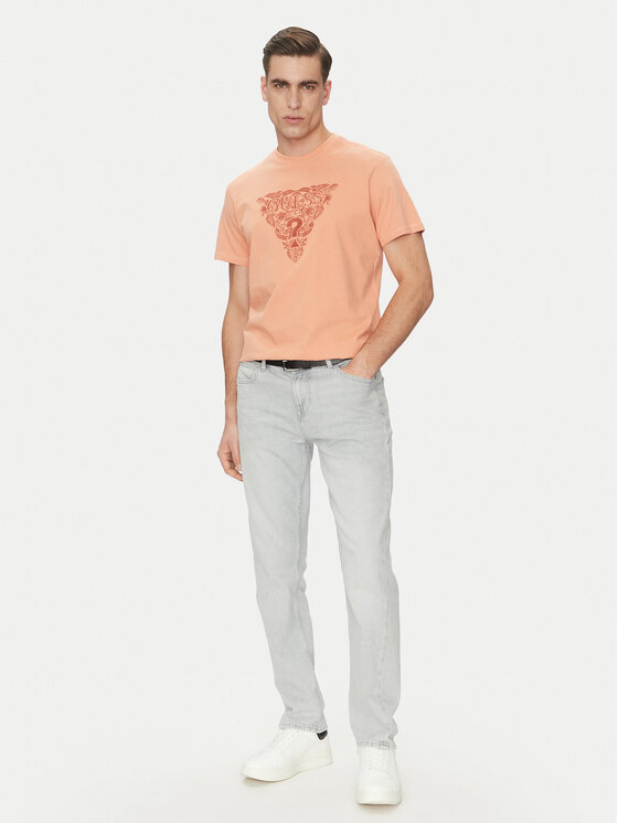 Guess Guess T-Shirt M5GI16 K8FQ4 Pomarańczowy Regular Fit