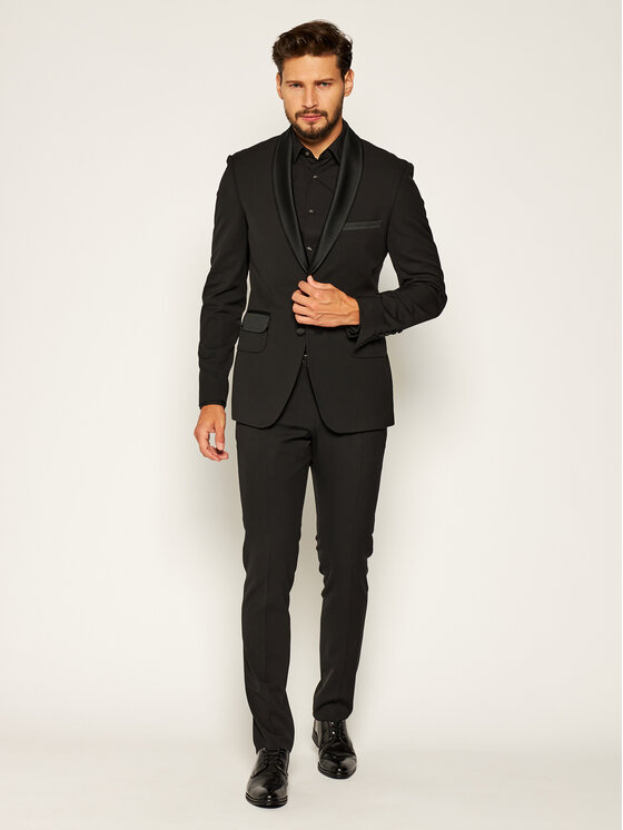 Rage Age Rage Age Oblek Smoking Fuun Čierna Slim Fit