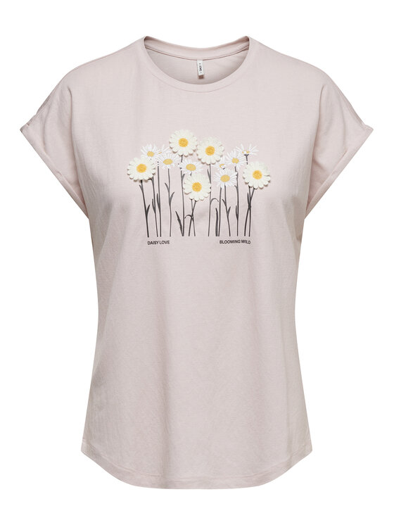 ONLY ONLY Футболка Jany 15372108 Світло-рожевий Regular Fit