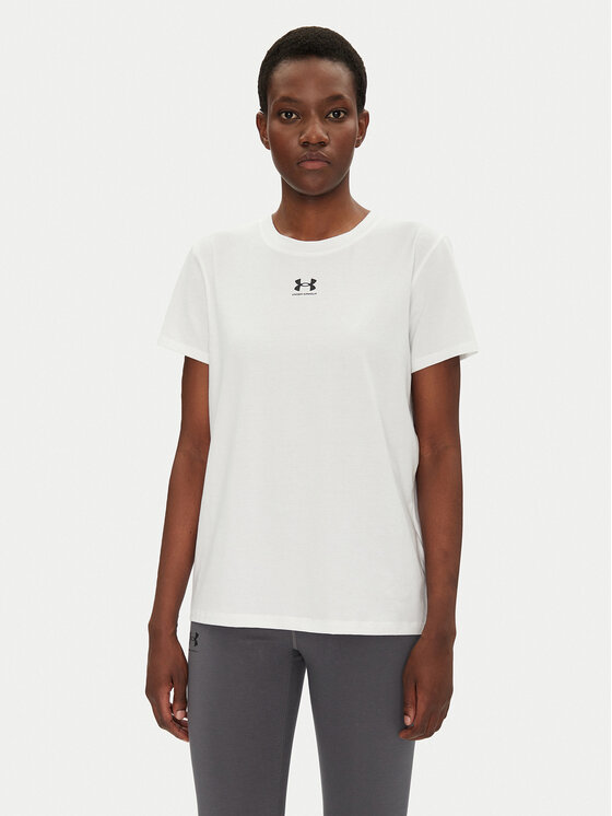 Under Armour Tricou tehnic Rival Core 1383648 Alb Regular Fit