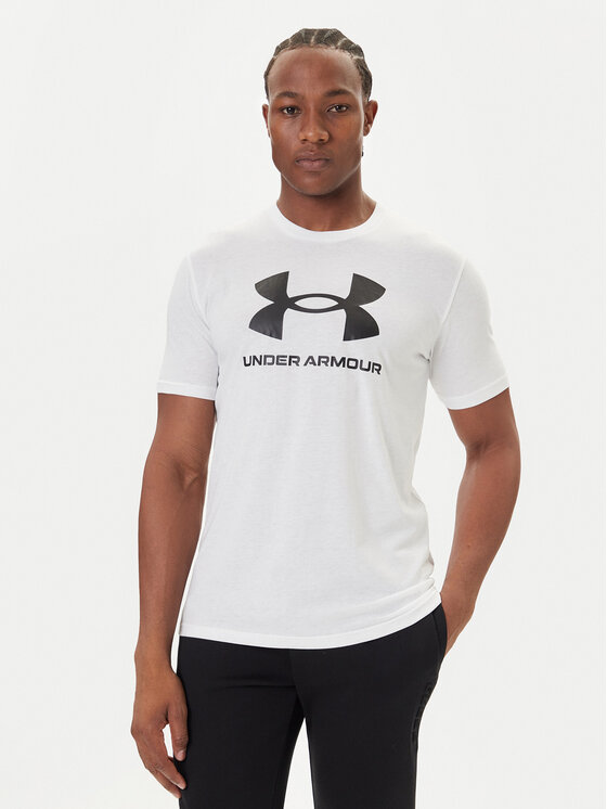 Under Armour Under Armour Majica Ua Sportstyle Logo Update Ss 1382911 Bela Loose Fit