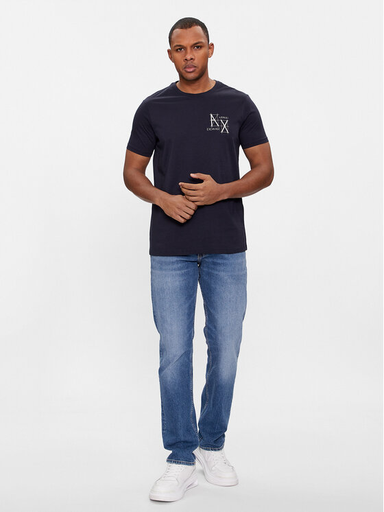 Armani Exchange Armani Exchange Majica 3DZTHQ ZJ9AZ 15CX Mornarsko modra Regular Fit